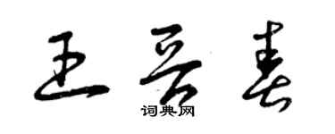 曾慶福王晉春草書個性簽名怎么寫