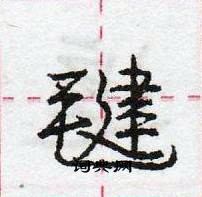 龐中華寫的硬筆行書毽