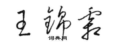 駱恆光王錦霜草書個性簽名怎么寫