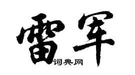 胡問遂雷軍行書個性簽名怎么寫