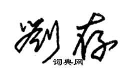 朱錫榮劉存草書個性簽名怎么寫