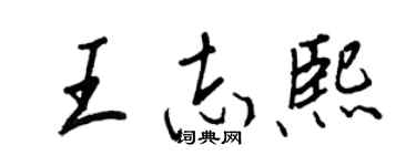 王正良王志熙行書個性簽名怎么寫