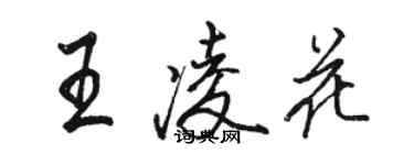 駱恆光王凌花行書個性簽名怎么寫