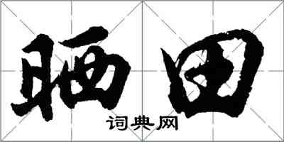 胡問遂曬田行書怎么寫