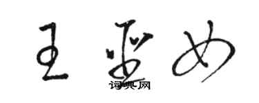 駱恆光王聖女草書個性簽名怎么寫