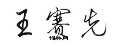 駱恆光王賽先行書個性簽名怎么寫