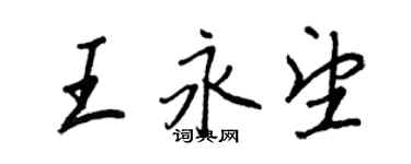 王正良王永望行書個性簽名怎么寫