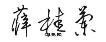 駱恆光薛桂蘭草書個性簽名怎么寫