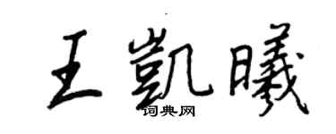 王正良王凱曦行書個性簽名怎么寫