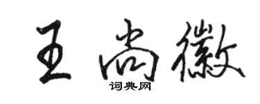 駱恆光王尚徽行書個性簽名怎么寫