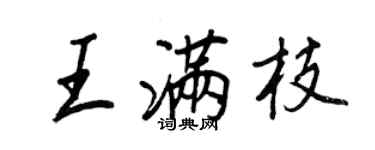 王正良王滿枝行書個性簽名怎么寫