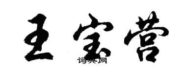 胡問遂王寶營行書個性簽名怎么寫