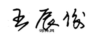 朱錫榮王辰俊草書個性簽名怎么寫