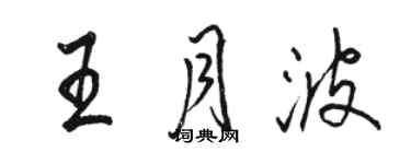 駱恆光王月波行書個性簽名怎么寫