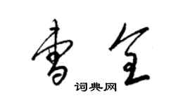 梁錦英曹全草書個性簽名怎么寫