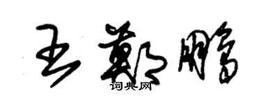 朱錫榮王鄭鵬草書個性簽名怎么寫