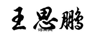 胡問遂王思鵬行書個性簽名怎么寫