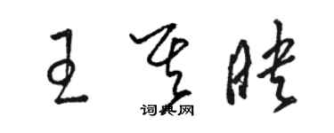 駱恆光王其映草書個性簽名怎么寫