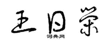 曾慶福王日榮草書個性簽名怎么寫