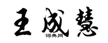 胡問遂王成慧行書個性簽名怎么寫