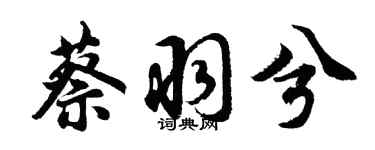 胡問遂蔡羽兮行書個性簽名怎么寫