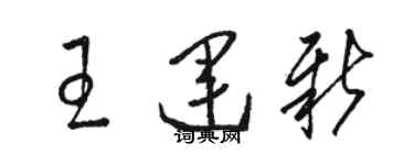 駱恆光王運新草書個性簽名怎么寫