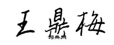 王正良王鼎梅行書個性簽名怎么寫