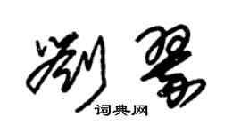 朱錫榮劉翠草書個性簽名怎么寫