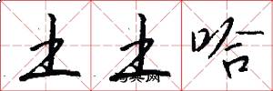 土土哈怎么寫好看