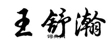 胡問遂王舒瀚行書個性簽名怎么寫