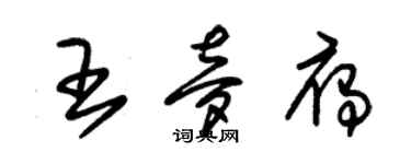 朱錫榮王夢雁草書個性簽名怎么寫