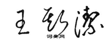 駱恆光王斯潔草書個性簽名怎么寫