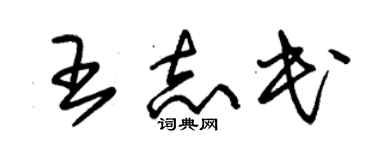 朱錫榮王志民草書個性簽名怎么寫