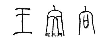 陳墨王文向篆書個性簽名怎么寫