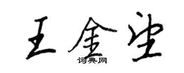 王正良王金望行書個性簽名怎么寫