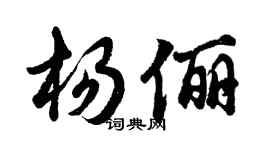 胡問遂楊儷行書個性簽名怎么寫