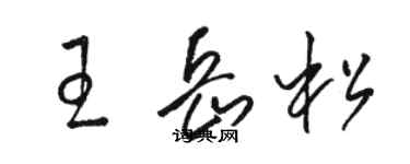 駱恆光王岳松草書個性簽名怎么寫