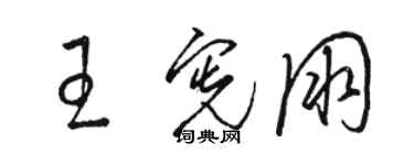 駱恆光王憲朋草書個性簽名怎么寫