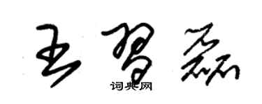 朱錫榮王習磊草書個性簽名怎么寫