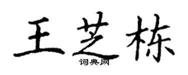 丁謙王芝棟楷書個性簽名怎么寫