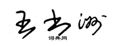 朱錫榮王書洲草書個性簽名怎么寫