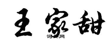 胡問遂王家甜行書個性簽名怎么寫