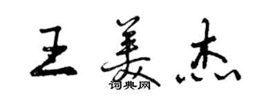 曾慶福王美傑行書個性簽名怎么寫