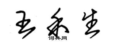 朱錫榮王禾生草書個性簽名怎么寫
