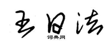 朱錫榮王日法草書個性簽名怎么寫