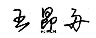 朱錫榮王昂舟草書個性簽名怎么寫