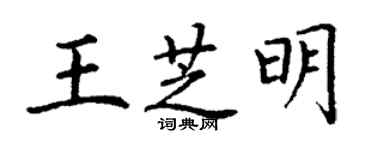 丁謙王芝明楷書個性簽名怎么寫