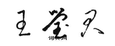 駱恆光王瑩君草書個性簽名怎么寫