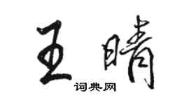 駱恆光王晴行書個性簽名怎么寫