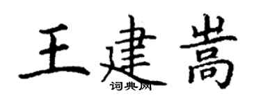 丁謙王建嵩楷書個性簽名怎么寫